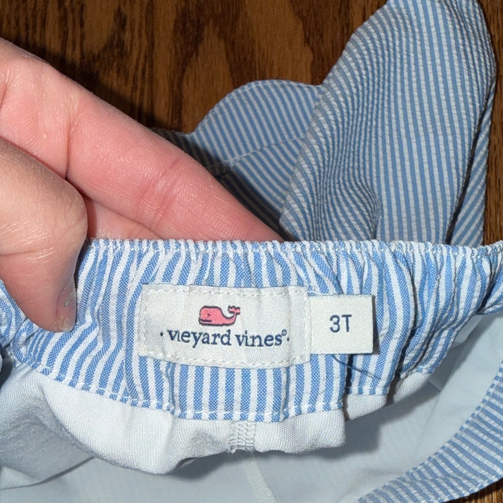 Vineyard Vines Blue and White Striped Toddler Skort - Picture 2 of 4